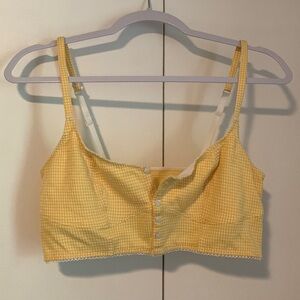 Intimately free people yellow gingham crop top